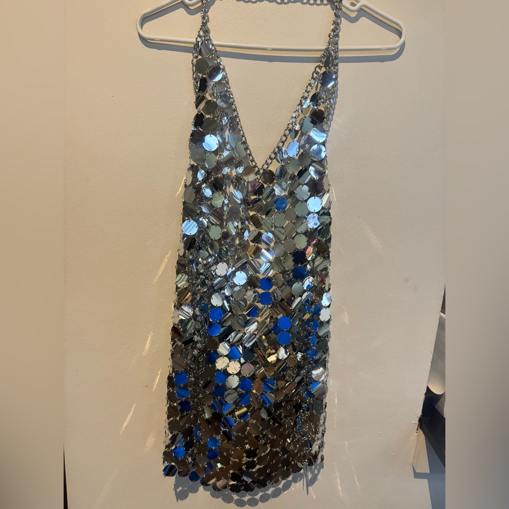 Silver Sequin Dress - Picture 2 of 6